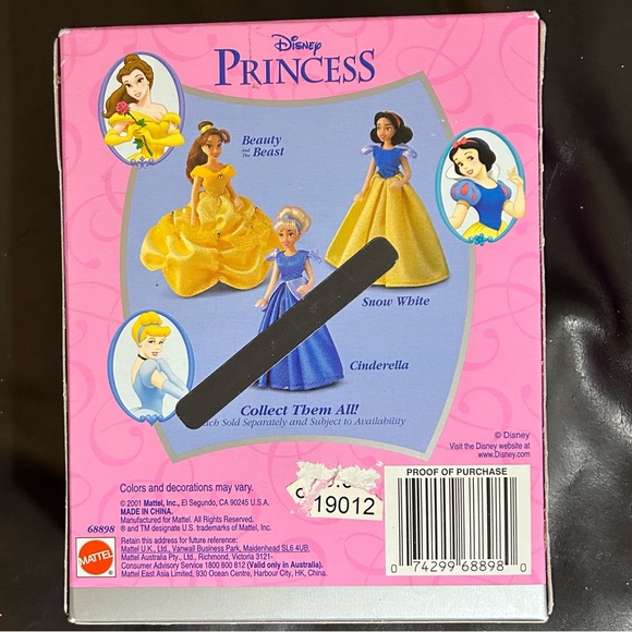 Disney Princess Mattel Doll SLEEPING BEAUTY 2001 Hard to Find 4 inches - Picture 2 of 3